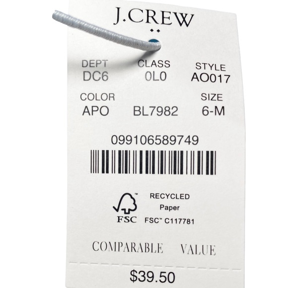 J. Crew Sandals 6 Easy Summer Flip-Flops Azure Pool AO017 - Picture 6 of 9